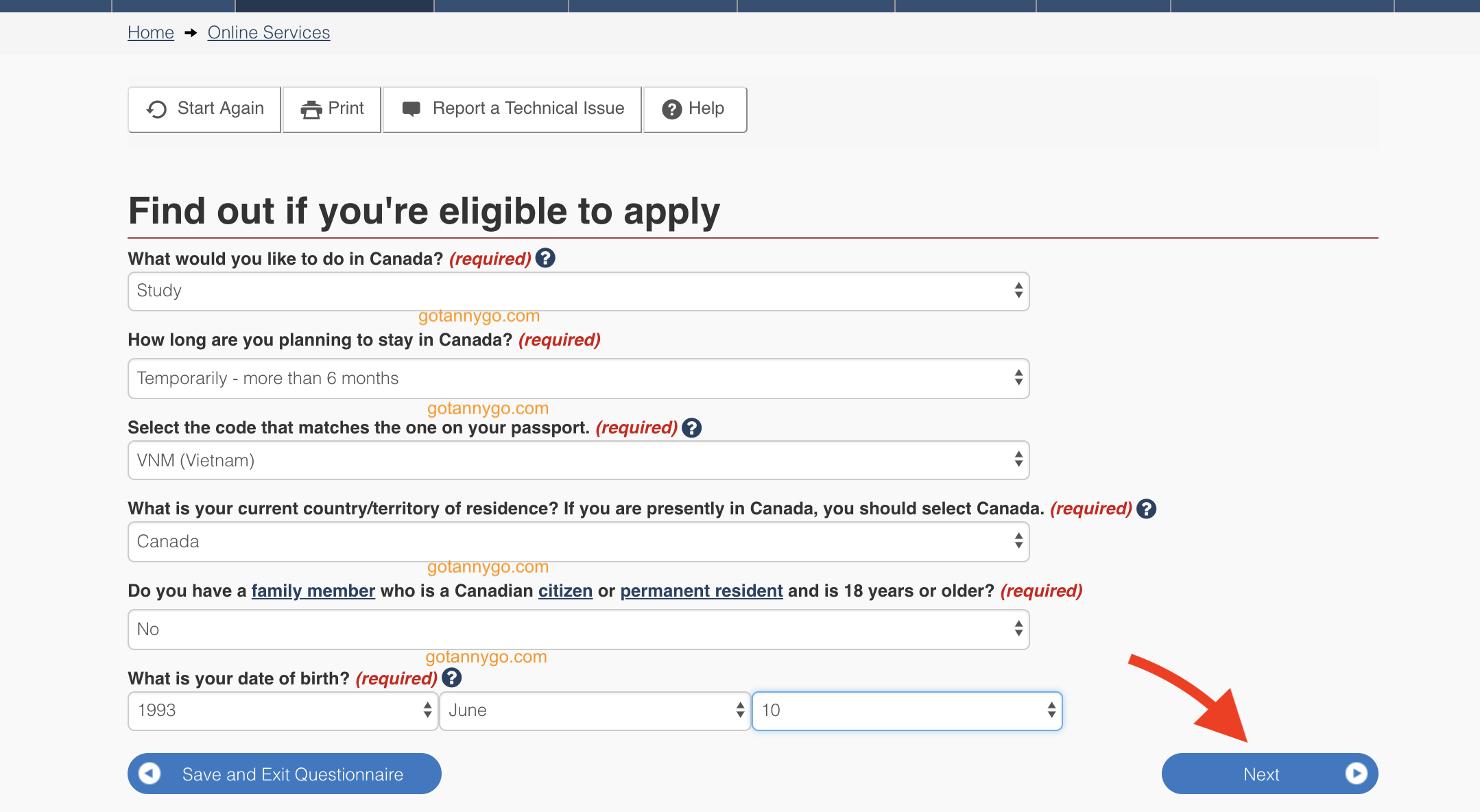 Gia hạn study permit Canada a-z P2: tạo và nộp hồ sơ online 1